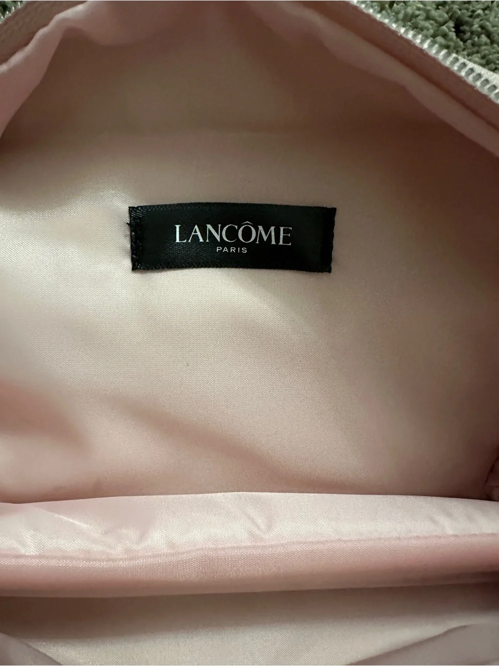 Lancome Pink Wave-Textured Cosmetic Pouch